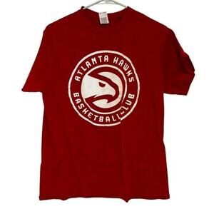 Atlanta Hawks Basketball Club Red White Tee Shirt edium